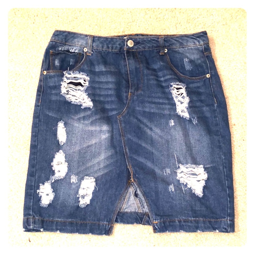jean skirt